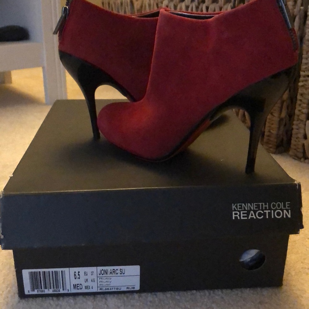 Red Suede Booties - image 1